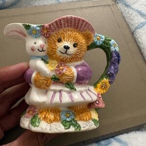 Vintage 90s mercuries   Ceramic Teddy Bear saucer